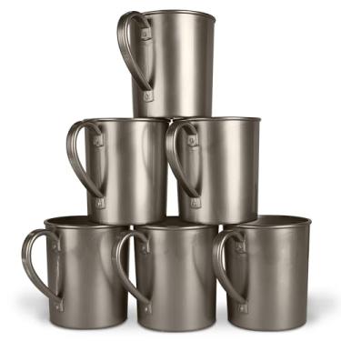 Imagem de Canecas de cobre Moscow Mule de plástico 340 g reutilizável conjunto de 6 (lata)