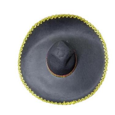 Imagem de Chapéu Mexicano Feltro Preto - Festas e Fantasias