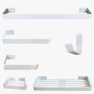 Imagem de Kit Para Banheiro Luxo Quasar Gelo 6 Peças - Landi