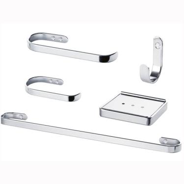 Imagem de Kit de Acessórios p/ Banheiro 5pçs-Linha Plus-COD-3704 CR Kelly Metais