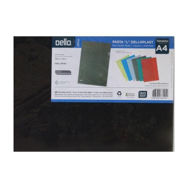 Imagem de Pasta L Dello A4 Plast Fumê 10 Unidades 31x22cm