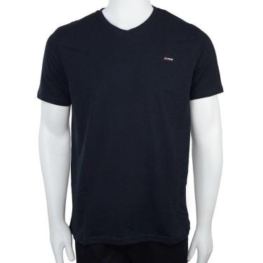 Imagem de Camiseta Masculina Fico Gola V Preta - 00842-Masculino