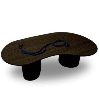 Imagem de Mesa De Centro Orgânica Bean 90x60cm ébano - Modelar Art Moveis