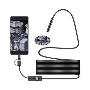 Imagem de Câmera Endoscópica Android À Prova D'água De 7mm, 3 Em 1, Usb, Micro U