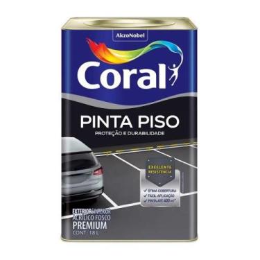 Imagem de Tinta Acrilico Fosco Pinta Piso Preto 18l - Coral
