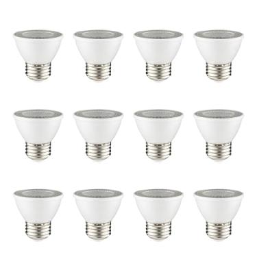 Imagem de Sunlite Lâmpada LED PAR16 regulável, de pescoço curto, refletor embutido, 7 watts, (substituição de halogênio de 50 W) 500 lúmens, base média E26, listado ETL, 12 unidades, luz do dia 5000K
