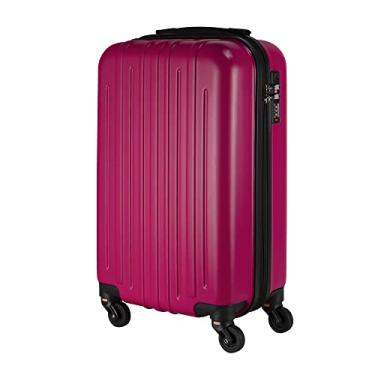 Imagem de Mala de Bordo 10KG Madri ABS Listrada Leve Giratória Anac (Rosa Melancia)