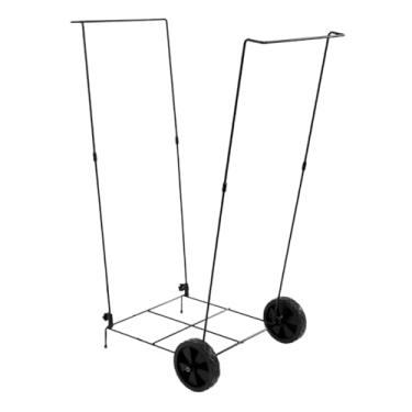 Imagem de Ioensy Suporte para saco de lixo, estrutura de ferro, suporte para saco de lixo, multiuso, portátil para jardim, folhas, jardinagem externa, gramado, festa, com Rodas