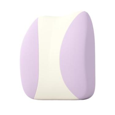 Imagem de Kokiya Almofada de apoio para as costas, almofada refrescante para a cintura, confortável, de assento, de apoio para as costas para casa, cadeira de leitura, Roxo