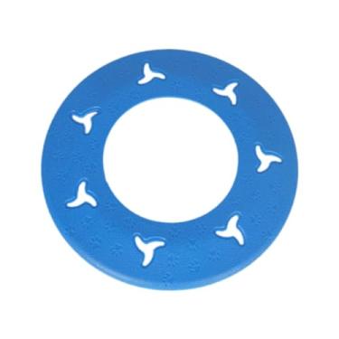 Imagem de IEUDNS Disco voador para cães, brinquedo interativo reutilizável para pegar e brincar, disco voador flutuante para cães pequenos, médios e grandes, Azul