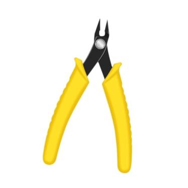 Imagem de IEUDNS Cortador de cabo elétrico, tesoura de fio, substituição profissional, ferramenta de corte compacta, ferramenta manual para fabricação de joias, Alça Amarela