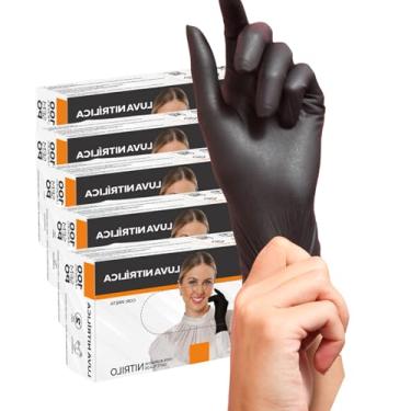 Imagem de Luva Nitrilica Preta sem pó c/ 500 unidades descartável (G)