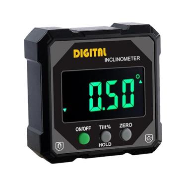 Imagem de Generic Medidor de ângulo de nível digital, inclinômetro digital, medição de ângulo, medição de nível eletrônico, Amarelo