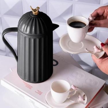 Imagem de Garrafa Térmica de Plástico Bird Preta 600 ML Wolff