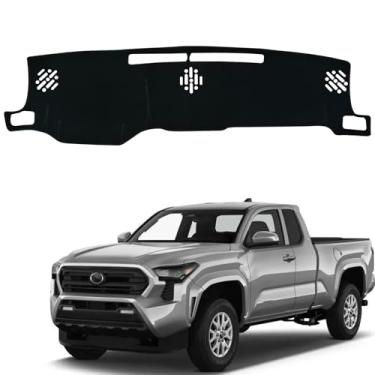 Imagem de KEEGTBOX Capa de painel de painel interior console central protetor de raios UV compatível com Toyota Tacoma 2024 2025 tapete de placa de painel acessórios de carpete