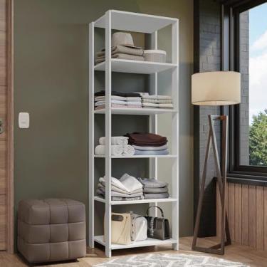 Imagem de Guarda-roupa Closet Modulado 5 Prateleiras 59cm Branco Valencia Madesa