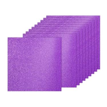 Imagem de PATIKIL 40 folhas de papelão roxo com glitter, 30 x 30 cm, papel brilhante, 250 g/m², grande brilho para artesanato, scrapbook, arte faça você mesmo, festa de casamento