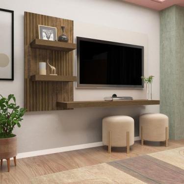 Imagem de Painel TV 50" Chess - ARTELY, Pinho Ripado/Off White