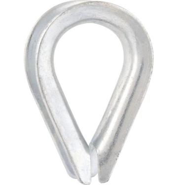 Imagem de Anilha para cabo de aço 1/4" leve galvanizada - Vonder