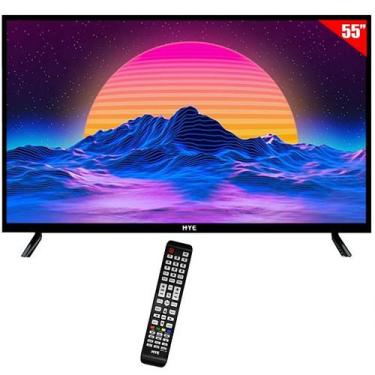 Imagem de Smart TV LED 55 HYE HYE55ATUH 4K Ultra HD Android Wi-Fi com Conversor 