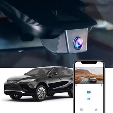 Imagem de Fitcamx 4K Dash Câmera Compatível com Toyota Venza 2021 2022 2023 2024 LE XLE Limited Nightshade Edition, OEM Estilo, 2160P UHD Vídeo, Wi-Fi & APP, Gravação Loop, G-Sensor, Plug&Play, 64GB Cartão