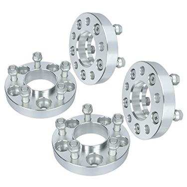 Imagem de IRONTEK Espaçadores Hubcentric de 2,5 cm 5 x 114,3 mm Adaptador de espaçadores de roda (furo de 71,5 mm, pinos de 14 x 1,5) 25 mm 5 x 4,5 a 5 x 4,5 compatível com Chrysler 05-19 300, para Dodge 09-19