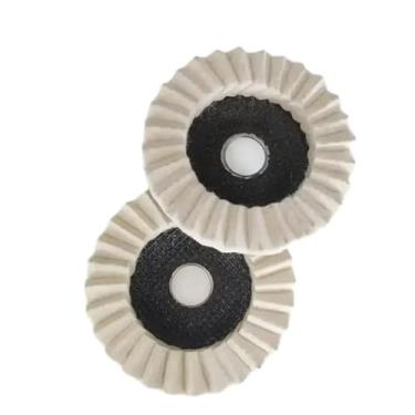 Imagem de Kit 2 Discos de Feltro para Polimento Inox Metais 115mm