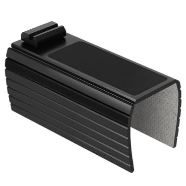 Imagem de Bandeja de madeira para braço de sofá com suporte de telefone giratório de 360°, bandeja dobrável para braço de sofá multifuncional, bandeja de braço lateral para sofá, para controle de lanches