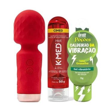 Imagem de Mini Varinha Recarregável + Excitante Caldeirão da vibração + K-med Ho
