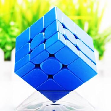 Imagem de CuberSpeed Moyu Mirror Cube V2 Magnético Com Revestimento Uv Speed Blue Blocks Puzzle