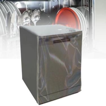 Imagem de CAPA PARA LAVA LOUÇAS MIDEA 14 SERVIÇOS TRANSPARENTE (CINZA)