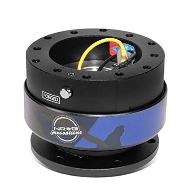 Imagem de NRG Innovations SRK-200BK-MM volante adaptador de liberação rápida trava de rolamento de esferas de alumínio compatível com 6 parafusos 70 mm 74 mm