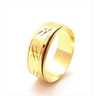 Imagem de Aliança Aro Desenhado 8mm Banho Ouro 18k 2539 - Très Chic Joias, 23