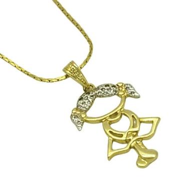 Imagem de Colar Com Pingente Menino Ou Menina Banho De Ouro 18k 592A 601A - Très