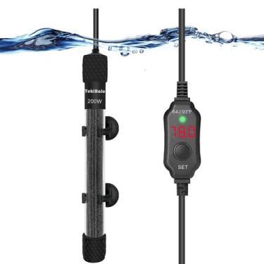 Imagem de Aquecedor de aquário YukiHalu Small Submersível 200W para 15-40 galões
