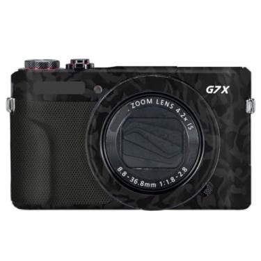 Imagem de Adesivo de capa de câmera G7XII para Canon G7X Mark II película protetora antiarranhões decoração e resistência ao desgaste (camuflagem sombra preta)