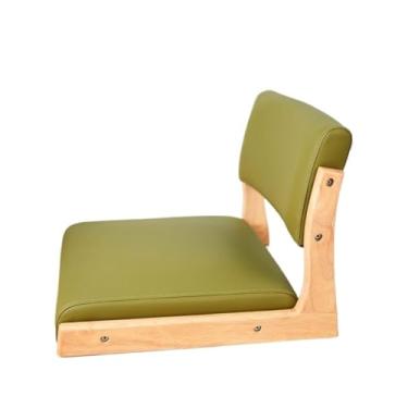 Imagem de Cadeira de chão portátil, cadeira de tatame para móveis de destaque, cadeira de piso de meditação de madeira maciça, cadeira de sala de estar, cadeira japonesa portátil sem pernas, sofá preguiçoso