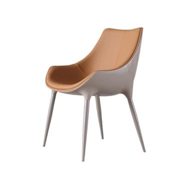 Imagem de Cadeiras para sala de jantar, cadeiras de cozinha e sala de jantar, cadeiras de jantar vintage de couro PU, cadeiras estofadas com destaque para jantar