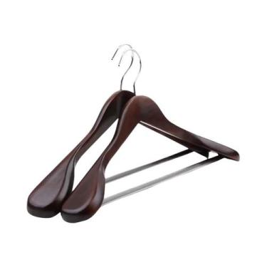 Imagem de Cabide De Madeira Grosso E Largo Para Terno, Suporte De Roupas De Made
