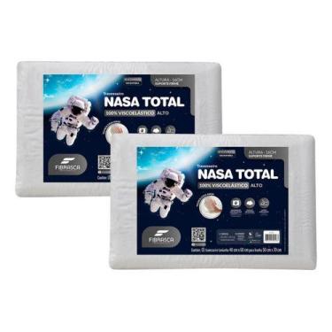 Imagem de Kit 2 Travesseiros NASA Alto 16cm Toque Macio - Fibrasca