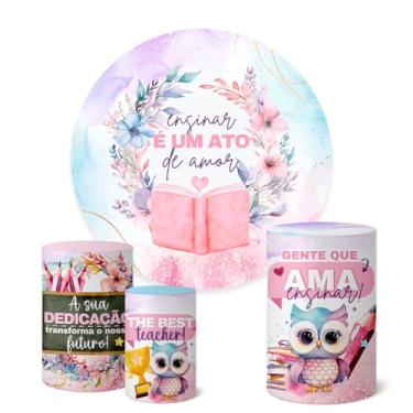 Imagem de Trio Capas Cilindro + Painel 1,50m Dia Dos Professores (K1PROF0004)