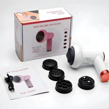 Imagem de Massageador Corporal Elétrico Profissional, 5 Modos de Massagem, Shiatsu, com Acessórios, Branco