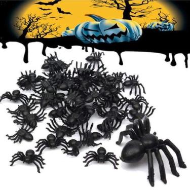 Imagem de Brincadeira de festa de Halloween Plastic Spider ZJChao Black Lifelike
