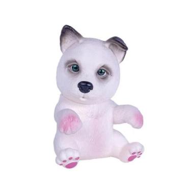 Imagem de Brinquedo Cachorrinho Filhote Pet Love Husky 11cm Plástico Vinil 3+ an