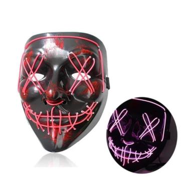 Imagem de Mascara Led Festa Neon Fio Duplo - Rosa - Led
