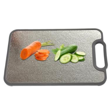 Imagem de Rrlihjgu Tábuas De Corte De Titânio Puro | Tábuas De Corte Para Alimentos 39x26 Cm Para Camping | Utensílios De Cozinha Para Pão Sushi Charcuteria Talho | Para Restaurantes Comerciais E Confeitaria