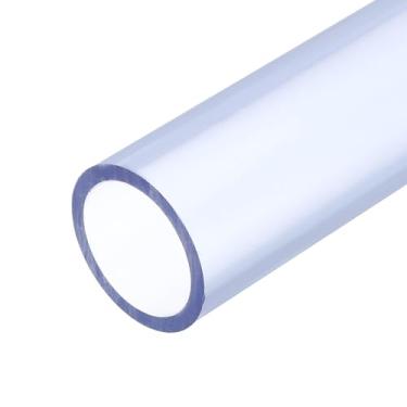 Imagem de YELARXI Tubo de PVC transparente, tubo rígido de alto impacto, tubo redondo de vinil de plástico - adequado para (jardim/casa/coleta de poeira/aquário/aquário), 3,4 cm ID e diâmetro externo de 4 cm e