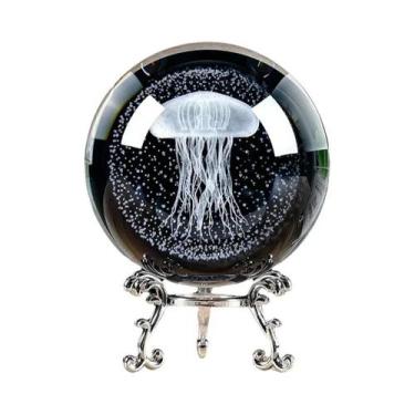 Imagem de Bola De Cristal 3D De 60mm Com Figura De Animal Gravada a Laser, Ornam