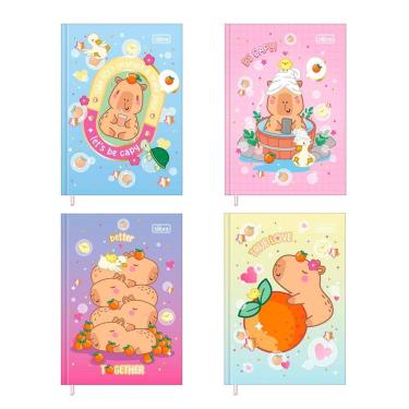 Imagem de Caderneta brochura capa dura 96 folhas Capyclub Tilibra