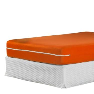Imagem de Capa Protetora Para ColchãO Casal Queen/King - Com ZíPer Completo E Malha RespiráVel - Protetor ImpermeáVel E AntiáCaros(Laranja,King)